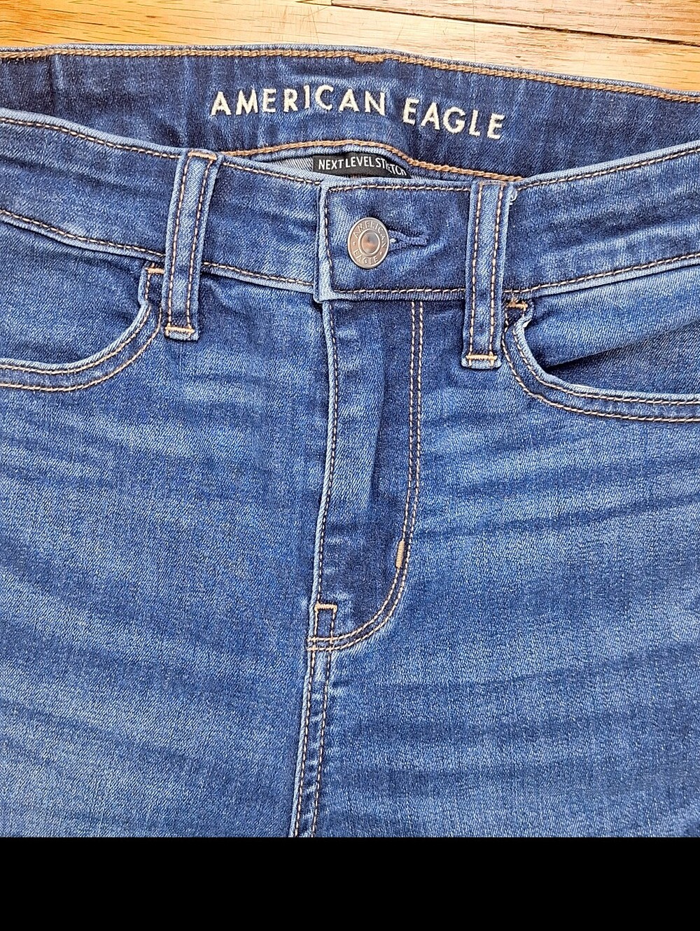 American Eagle Hi-Rise Jegging Skinny Jeans Ne(x)t Level Stretch Size 4 - Picture 12 of 16